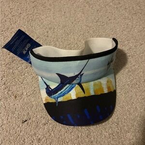 Guy Harvey Blue and Black Marlin Visor NWT